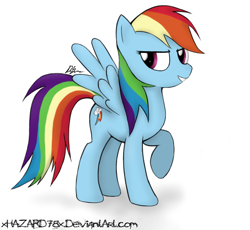 Size: 932x856 | Tagged: safe, artist:xhazard78x, derpibooru import, rainbow dash, pegasus, pony, blue coat, female, mare, multicolored mane, simple background, solo, white background, wings