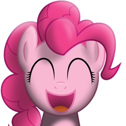 Size: 3630x3630 | Tagged: safe, artist:thunderelemental, pinkie pie, earth pony, pony, simple background, transparent background, vector