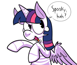 Size: 700x600 | Tagged: safe, artist:karpet-shark, derpibooru import, twilight sparkle, twilight sparkle (alicorn), alicorn, pony, clothes, costume, female, mare, skeleton costume, twily-daily