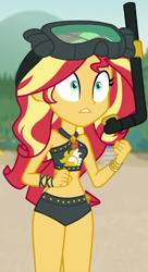 Size: 344x633 | Tagged: safe, screencap, sunset shimmer, better together, equestria girls, unsolved selfie mysteries, clothes, cropped, swimsuit