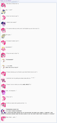 Size: 871x1880 | Tagged: safe, artist:dziadek1990, berry punch, berryshine, bulk biceps, cheerilee, derpy hooves, lily, lily valley, pinkie pie, rarity, twilight sparkle, earth pony, pony, unicorn, angry, big no, conversation, dialogue, emote story, emotes, model, modeling, noose, reddit, singing, sleeping, sleepy, slice of life, smile song, text, unamused, yeah, yeah!!!!!!!!, yelling, zzz