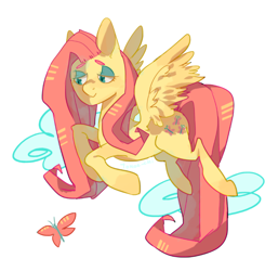 Size: 1280x1308 | Tagged: safe, artist:tomoe-chi, fluttershy, pegasus, pony, female, mare, solo