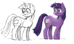 Size: 736x440 | Tagged: safe, artist:bikkisu, derpibooru import, twilight sparkle, no, solo