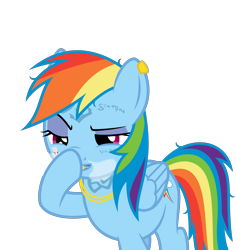 Size: 5000x5287 | Tagged: safe, artist:memely, derpibooru import, rainbow dash, pegasus, pony, 6ix9ine, absurd resolution, boop, chains, meme, self-boop, simple background, smug, solo, tattoo, the boopening, transparent background, vector