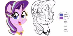 Size: 4096x2048 | Tagged: safe, artist:sophieascruggs, starlight glimmer, pony, unicorn, amulet, bust, element of justice, elements of harmony, jewelry, open mouth, portrait, solo