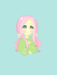 Size: 1500x2000 | Tagged: safe, artist:kaiemiko, fluttershy, human, humanized, pixiv, solo