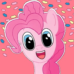 Size: 894x894 | Tagged: safe, artist:bradleydoom, pinkie pie, earth pony, pony, digital art, party, solo