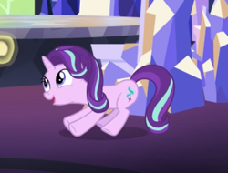 Size: 547x415 | Tagged: safe, screencap, starlight glimmer, pony, unicorn, uncommon bond, cropped, cute, female, glimmerbetes, invisible stallion, mare, open mouth, solo