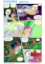 Size: 4545x6424 | Tagged: safe, artist:jeremy3, derpy hooves, scootaloo, pegasus, pony, comic:everfree, absurd resolution, comic, female, mare