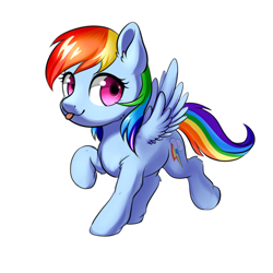 Size: 1024x1024 | Tagged: safe, artist:rikadiane, derpibooru import, rainbow dash, pegasus, pony, :p, chibi, cute, dashabetes, ear fluff, female, looking at you, mare, silly, simple background, solo, tongue out, transparent background, white outline