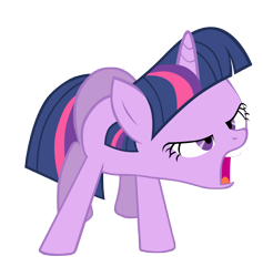 Size: 4006x4222 | Tagged: safe, artist:scritchy, derpibooru import, twilight sparkle, absurd resolution, faic, hurr, reaction image, simple background, solo, transparent background, vector