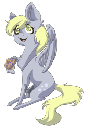 Size: 1906x2802 | Tagged: safe, artist:siena1923, derpy hooves, pegasus, pony, female, mare, raised hoof, simple background, solo, transparent background