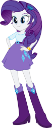 Size: 3376x8192 | Tagged: safe, artist:mewtwo-ex, rarity, equestria girls, .ai available, absurd resolution, boots, clothes, hand on hip, long hair, simple background, skirt, solo, transparent background, vector, wristband