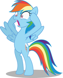 Size: 1464x1800 | Tagged: safe, artist:seahawk270, derpibooru import, rainbow dash, pegasus, pony, grannies gone wild, featureless crotch, simple background, solo, standing up, transparent background, vector, wings