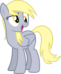 Size: 5647x6808 | Tagged: safe, artist:pink1ejack, derpy hooves, pegasus, pony, rock solid friendship, absurd resolution, female, mare, open mouth, simple background, smiling, solo, transparent background, vector