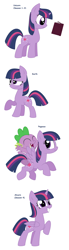 Size: 1308x4736 | Tagged: safe, artist:pupster0071, derpibooru import, spike, twilight sparkle, twilight sparkle (alicorn), unicorn twilight, alicorn, dragon, earth pony, pegasus, pony, unicorn, all pony races, dragons riding ponies, earth pony twilight, pegasus twilight sparkle, race swap, raised hoof, riding, simple background, white background