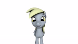 Size: 3840x2160 | Tagged: safe, artist:firesparky, derpy hooves, pony, 3d, high res, simple background, solo, white background