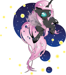 Size: 490x551 | Tagged: safe, artist:chii---chan, fluttershy, changeling, changelingified, pink changeling, solo, species swap