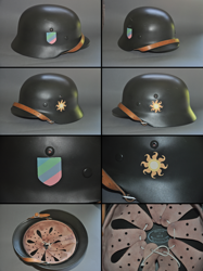 Size: 2827x3782 | Tagged: safe, artist:tensaioni, princess celestia, custom, helmet, irl, meta, military, photo, ponified, stahlhelm