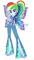 Size: 2467x4280 | Tagged: safe, artist:ilaria122, artist:selenaede, derpibooru import, rainbow dash, equestria girls, alternate hairstyle, belt, ear piercing, earring, fairy, fairy wings, flower, hairstyle, high heels, jewelry, onyrix, piercing, ponytail, pose, rainbow s.r.l, shoes, simple background, transparent background, winged humanization, wings, winx club, world of winx