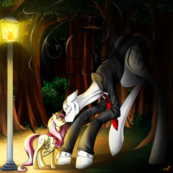 Size: 3000x3000 | Tagged: safe, artist:skyrore1999, fluttershy, pegasus, pony, cute, nuzzling, slenderpony