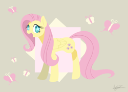 Size: 1024x736 | Tagged: safe, artist:pegasisters82, fluttershy, pegasus, pony, happy, simple background, solo, wingding eyes