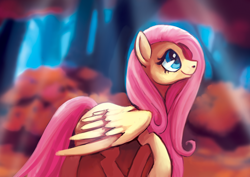 Size: 1280x905 | Tagged: safe, artist:tracymod, fluttershy, pegasus, pony, female, mare, pink mane, solo, yellow coat