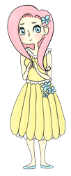 Size: 484x1186 | Tagged: safe, artist:riizu-chii, fluttershy, human, humanized, solo