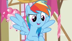 Size: 1920x1080 | Tagged: safe, derpibooru import, screencap, rainbow dash, pegasus, pony, yakity-sax, raised eyebrow, solo