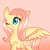 Size: 1000x1000 | Tagged: safe, artist:mayleebell24, fluttershy, pegasus, pony, female, mare, solo, wink