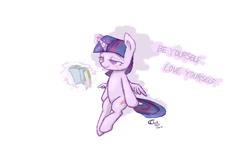 Size: 1280x828 | Tagged: dead source, safe, artist:xcopyen002, derpibooru import, twilight sparkle, twilight sparkle (alicorn), alicorn, pony, book, female, magic, mare, reading, solo