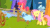 Size: 688x384 | Tagged: safe, screencap, fluttershy, crystal pony, pegasus, pony, sheep, the crystal empire, animal, animated, animation error, ewe, extra ear, fence, mouth hold, shepherd's crook, tiny ewes, working
