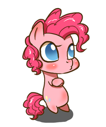 Size: 700x837 | Tagged: safe, artist:mrs1989, pinkie pie, earth pony, pony, chibi, crossed arms, simple background, solo, transparent background