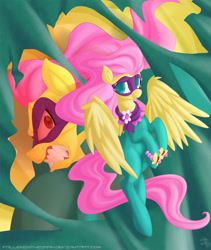 Size: 1690x2000 | Tagged: safe, artist:falleninthedark, fluttershy, saddle rager, pegasus, pony, power ponies (episode), power ponies, solo