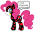 Size: 612x575 | Tagged: safe, artist:desu, pinkie pie, earth pony, pony, 1000 hours in ms paint, cosplay, ms paint, recolor, solo, vulgar