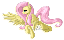 Size: 2850x1798 | Tagged: safe, artist:diigii-doll, fluttershy, pegasus, pony, solo