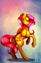 Size: 1280x1962 | Tagged: safe, artist:art-surgery, fluttershy, pegasus, pony, female, mare, pink mane, solo, yellow coat