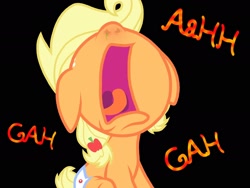 Size: 2048x1536 | Tagged: safe, artist:proponypal, applejack, earth pony, pony, baby, baby pony, babyjack, cold, diaper, filly, foal, nose in the air, nostril flare, nostrils, pre sneeze, sick, sneezing, sneezing fetish, solo