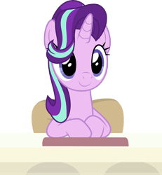 Size: 5000x5406 | Tagged: safe, artist:luckreza8, starlight glimmer, pony, unicorn, starlight the hypnotist, spoiler:interseason shorts, .svg available, absurd resolution, female, hair flip, hair over one eye, happy, mare, simple background, transparent background, vector