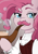 Size: 1000x1414 | Tagged: safe, artist:royaltale, pinkie pie, earth pony, pony, bubble pipe, clothes, monocle, moustache, solo