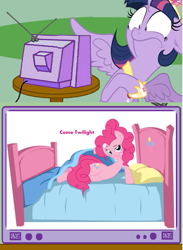 Size: 565x771 | Tagged: safe, derpibooru import, pinkie pie, twilight sparkle, twilight sparkle (alicorn), alicorn, earth pony, pony, exploitable meme, female, lesbian, mare, meme, semi-vulgar, shipping, tv meme, twinkie