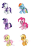 Size: 524x810 | Tagged: safe, artist:gopherfrog, derpibooru import, applejack, fluttershy, pinkie pie, rainbow dash, rarity, twilight sparkle, twilight sparkle (alicorn), alicorn, earth pony, pegasus, pony, unicorn, cute, female, mane six, mare, open mouth, simple background, smiling, transparent background, watermark