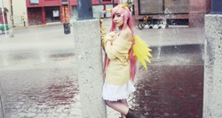 Size: 4233x2249 | Tagged: safe, artist:lolliepopmayita, fluttershy, human, cosplay, irl, irl human, photo