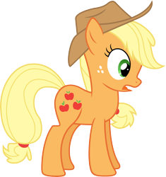 Size: 5651x6000 | Tagged: safe, artist:the-aziz, applejack, earth pony, pony, spike at your service, absurd resolution, simple background, solo, transparent background, vector