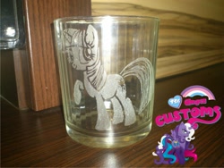 Size: 1632x1224 | Tagged: safe, artist:angel99percent, derpibooru import, twilight sparkle, oc, alicorn, pony, alicorn oc, craft, engraving, shot glass