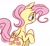 Size: 1024x939 | Tagged: safe, artist:tokipeach, fluttershy, pegasus, pony, simple background, smiling, solo, tired