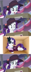 Size: 495x1135 | Tagged: safe, rarity, pony, unicorn, rarity investigates, exploitable meme, meme, rarity's package, solo