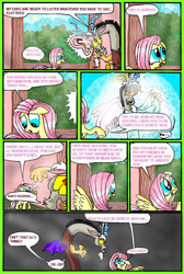 Size: 983x1459 | Tagged: safe, artist:seriousdog, discord, fluttershy, angel, pegasus, pony, comic, ear, my friend discord