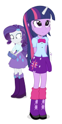 Size: 540x1080 | Tagged: safe, artist:dm29, derpibooru import, rarity, twilight sparkle, equestria girls, duo, fake horn, simple background, transparent background