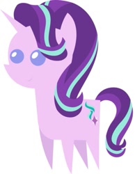 Size: 367x474 | Tagged: safe, artist:sketchmcreations, starlight glimmer, pony, unicorn, blue eyes, cropped, cute, cutie mark, female, glimmerbetes, hair flip, happy, horn, mare, pointy ponies, simple background, smiling, solo, white background